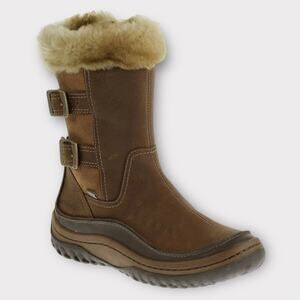 Merril Decora Chant Waterproof Leather Fur Trim Boot
